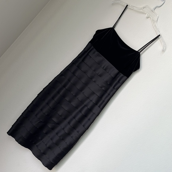 Alex Evenings Black Faux Velvet Two-Piece Dress - Picture 12 of 17